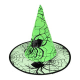 Sombrero de Bruja, Disfraz, Diseño Telaraña, Color Fosforescente