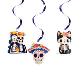 Gatito Catrín, Decoraciones Colgantes con Espiral, 3 pzas
