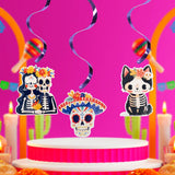 Gatito Catrín, Decoraciones Colgantes con Espiral, 3 pzas