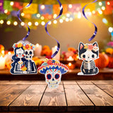 Gatito Catrín, Decoraciones Colgantes con Espiral, 3 pzas