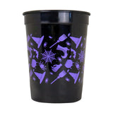 Set de Vasos de Halloween, Color Negro y Morado, 5 pzas