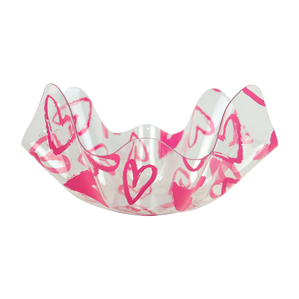 Bowl de plástico transparente para San Valentín 22x11cm