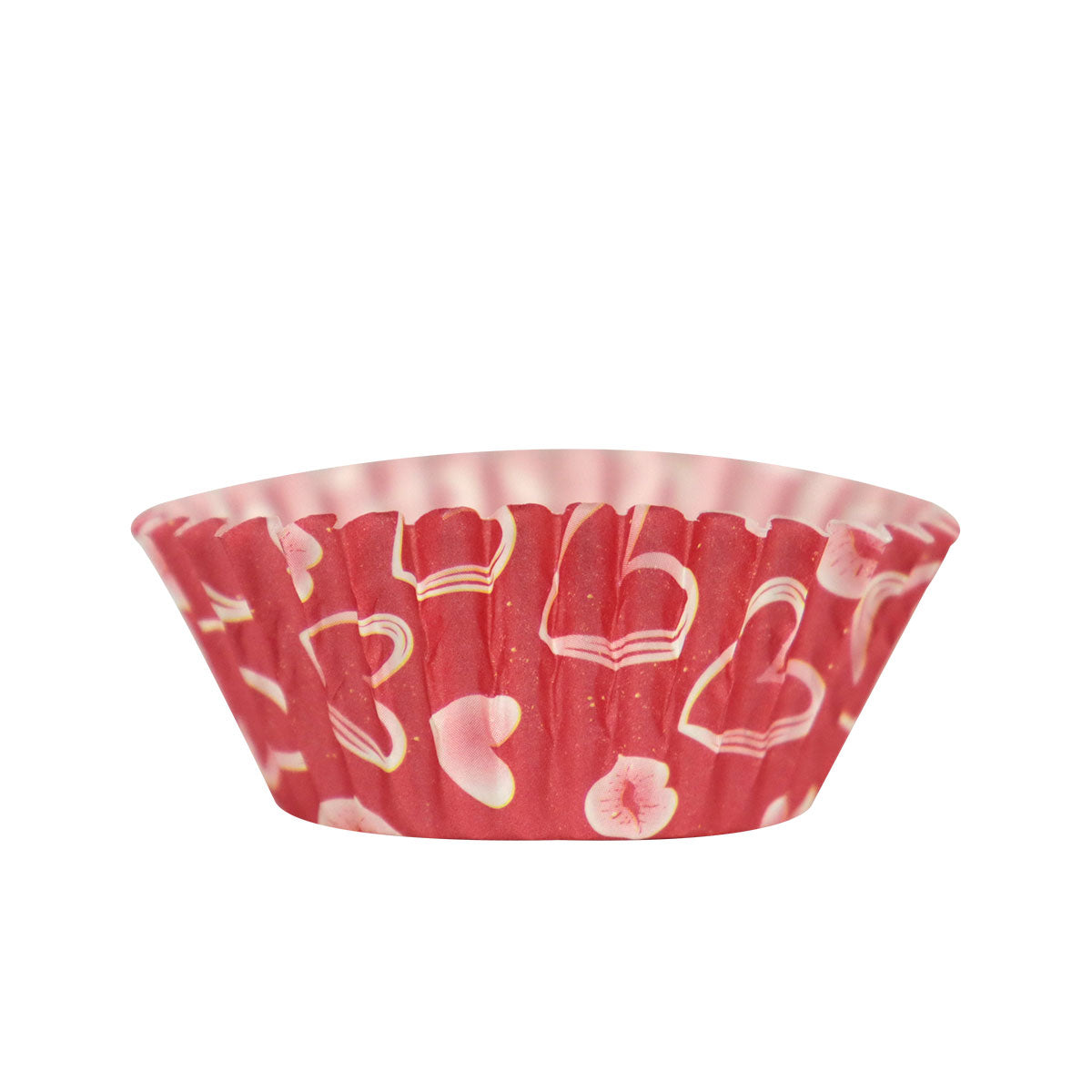 Set de 20 Capacillos para Cupcakes Corazones color Rojo