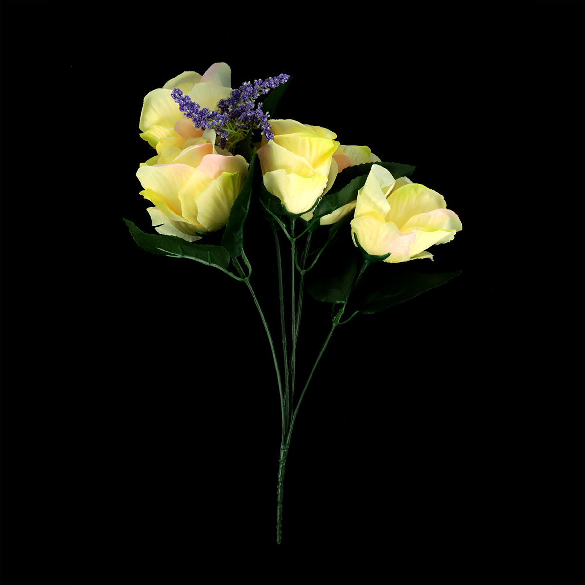 Rosas Artificiales Color Amarillo, Plantas Artificiales, Follaje