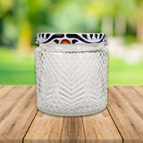 Frasco de Cristal con Tapa Decorada, 600 ml