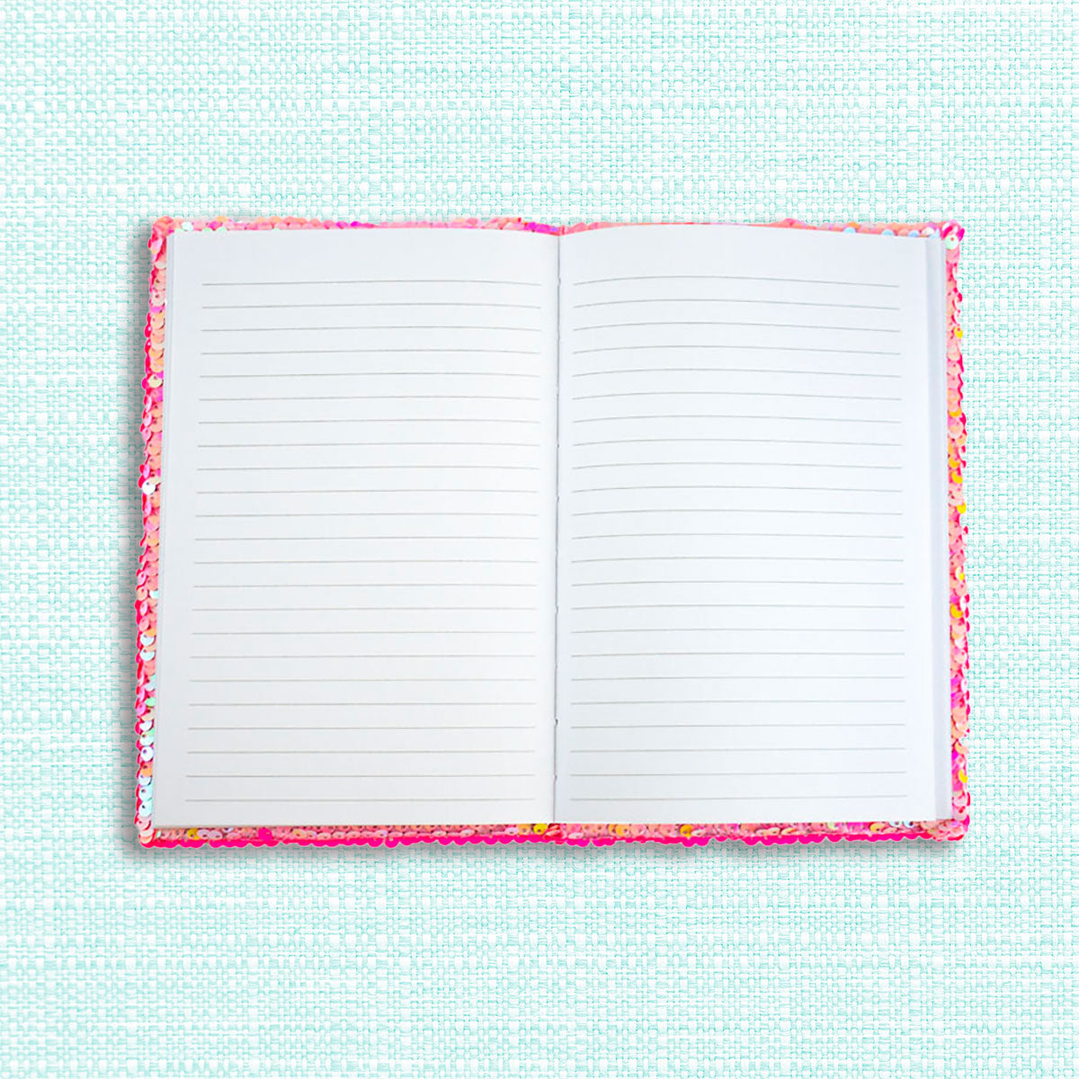 Cuaderno de Lentejuela Color Fiusha con DiseÃ±o