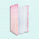 Cuaderno de Lentejuela Color Fiusha con DiseÃ±o