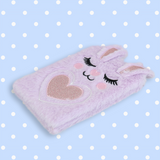 Cuaderno Afelpado de Conejo Lila, 80 Hojas