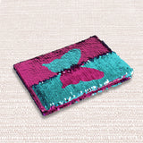 Cuaderno de Lentejuela Color Fiusha con Diseño de Mariposa, 80 Hojas