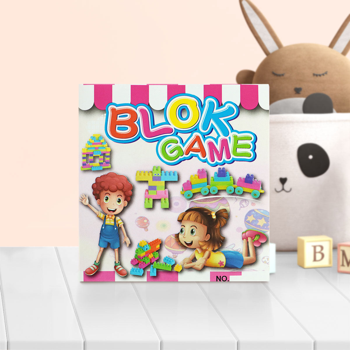 Bloques de Colores con Estuche de PingÃ¼ino Rosa