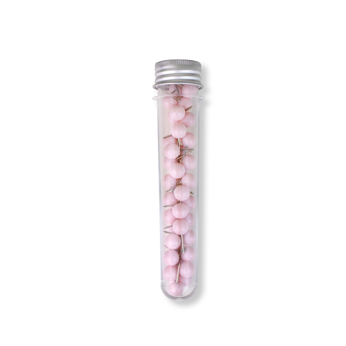Tubo de Pin/ Chincheta Bolita color Rosa 40 pza.