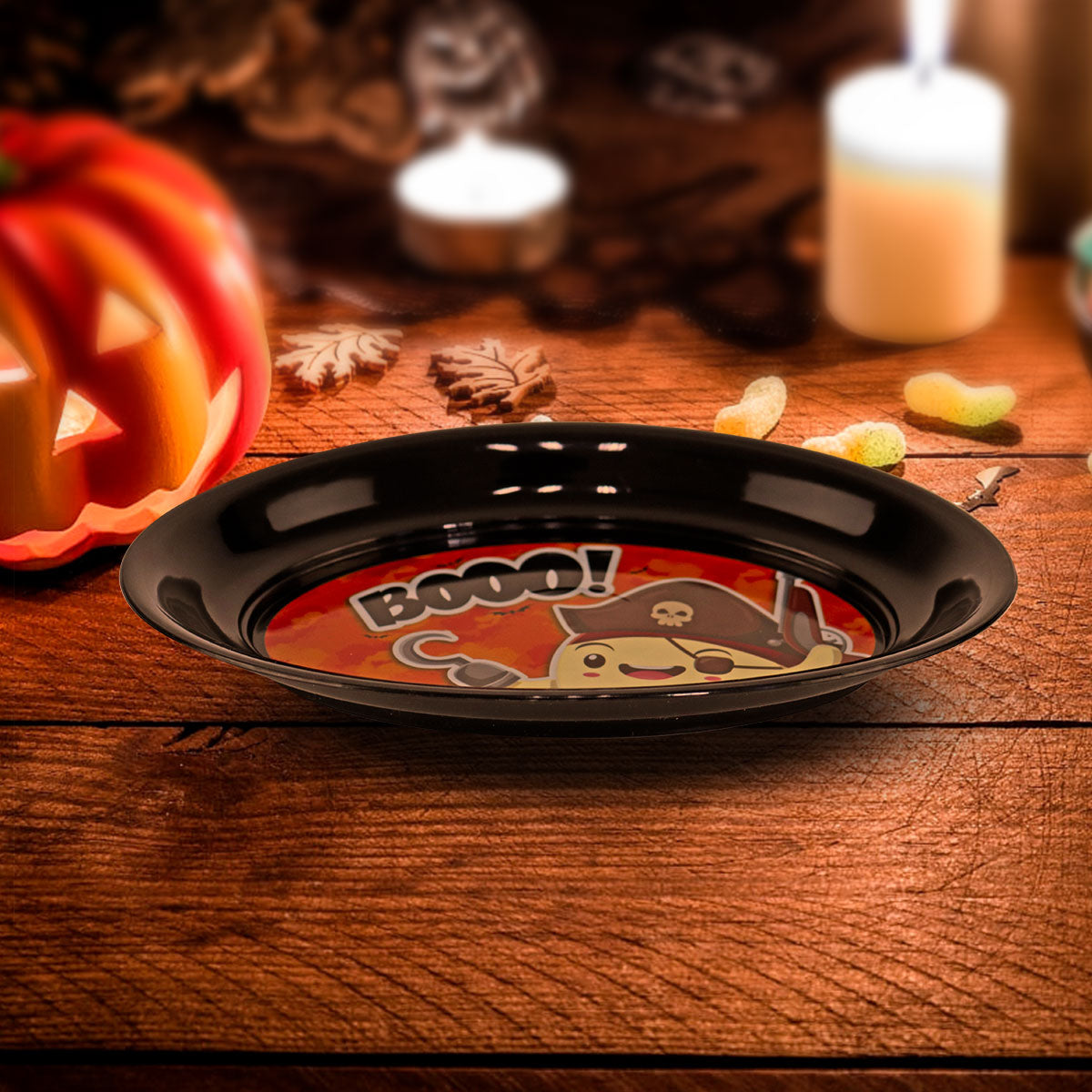 Plato de PlÃ¡stico con TemÃ¡tica de Halloween