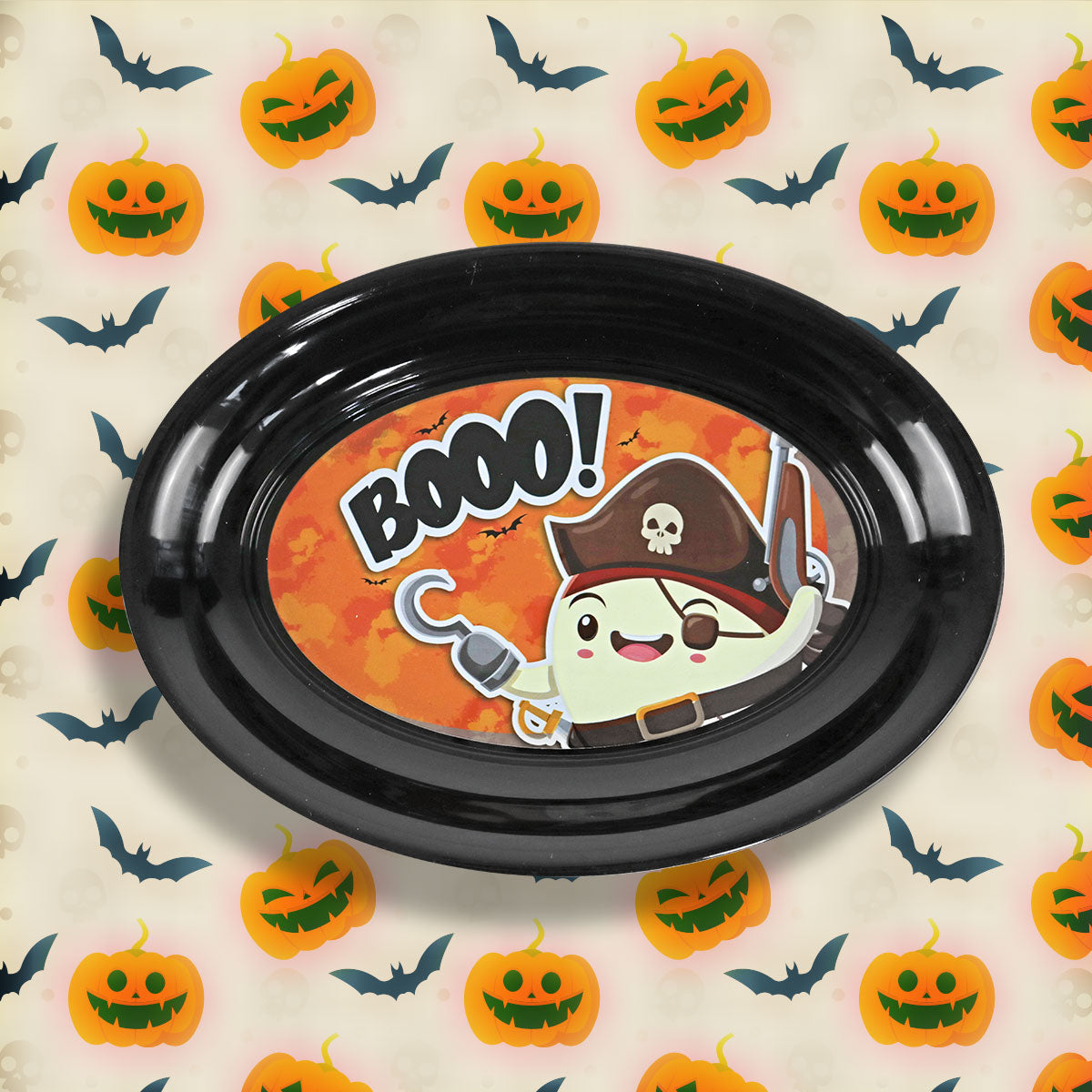 Plato de PlÃ¡stico con TemÃ¡tica de Halloween