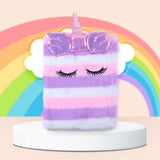 Libreta de Unicornio Textura de Peluche, 80 páginas