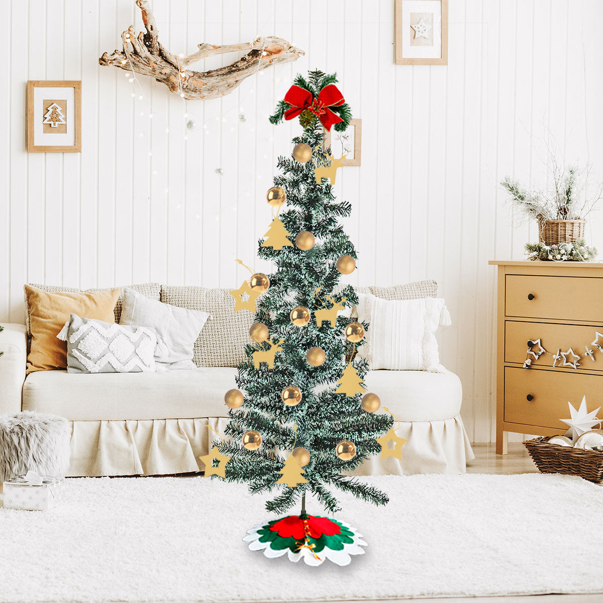 Árbol de Navidad Nevado, 1.2m