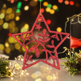 Set de 4 Estrellas Navideñas color Rojo
