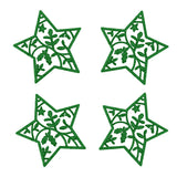 Set de 4 Estrellas Navideñas color Verde