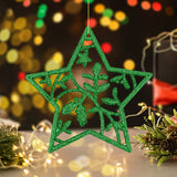 Set de 4 Estrellas Navideñas color Verde