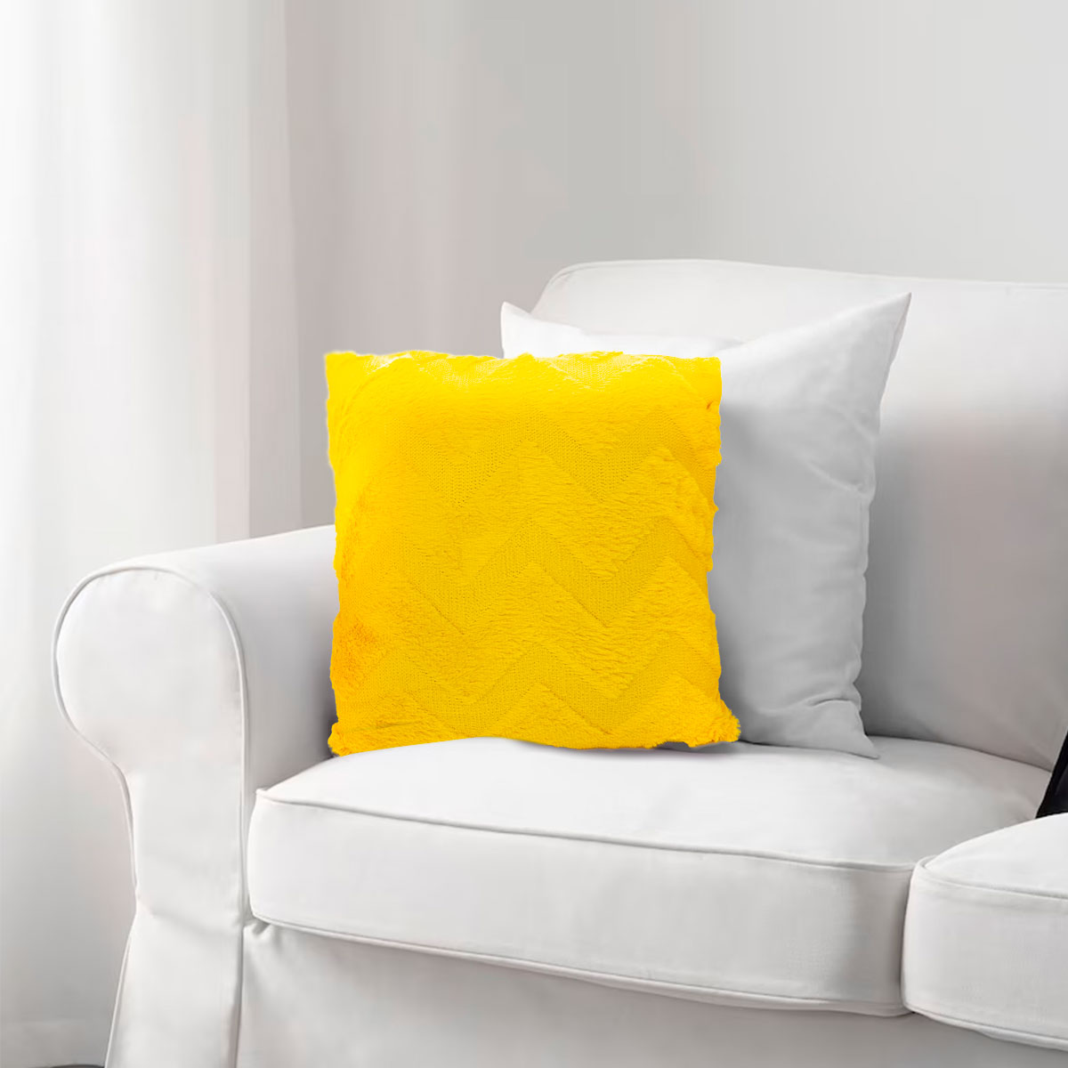 CojÃ­n Zigzag color Amarillo 40x40cm
