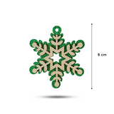 Mini Copos de Nieve, Glitter, 6 pzas, Color Verde