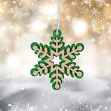 Mini Copos de Nieve, Glitter, 6 pzas, Color Verde