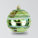 Esfera Navideña Decorada, Diamantina Esmeralda, 1 pieza.