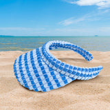 Visera de Tela con Textura Suave, Rayada color Azul