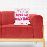 Cojí­n Decorativo de Corazones "Eres lo Máximo"