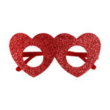 Lentes de Corazón con Diamantina Color Rojo