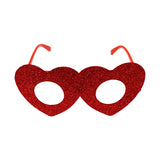 Lentes de Corazón con Diamantina Color Rojo