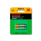 Baterías Kodak Rechargeable Ni-MH AAA Battery 650mAH Precharged 2 piezas