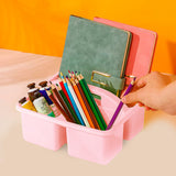 Caja organizadora Plástico, 4 Divisiones color Rosa