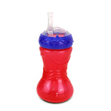 Vaso Nuby con Tapa y Popote para Niños, Color Rojo.
