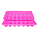Molde de Plástico para Hielo Rosa