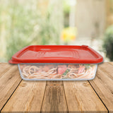 Contenedor Microfresh Cuadrado color Rojo 2L