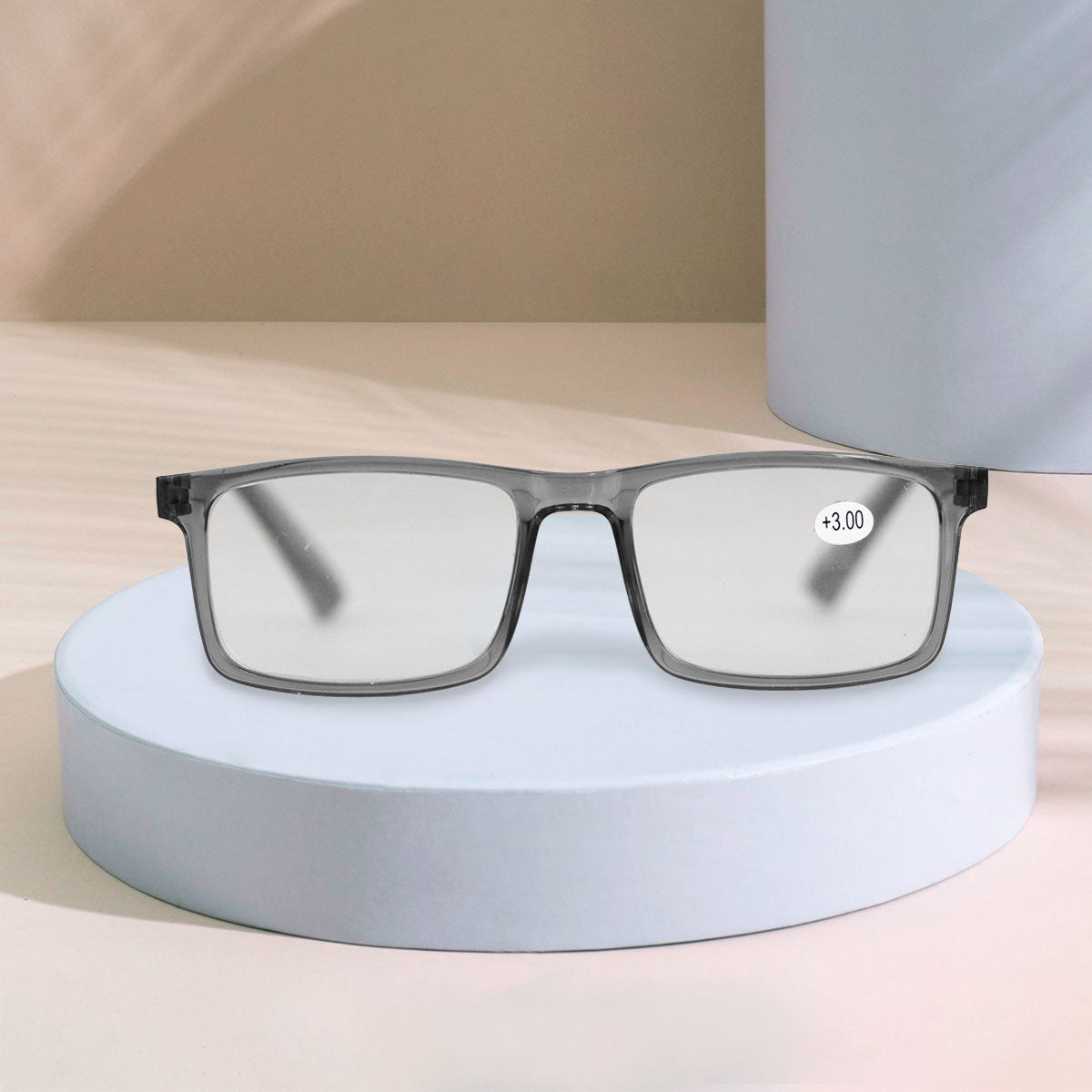 Lentes de Armazón Oxford Cuadrados con Graduación de 3.00 Dioptrias, Ideal para Lectura