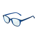 Lentes de Armazón Azul Redondos con Graduación de 3.00 Dioptrias, Ideal para Lectura