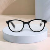 Lentes de Armazón Negro Ovalado con Graduación de 3.00 Dioptrías, Ideal para Lectura