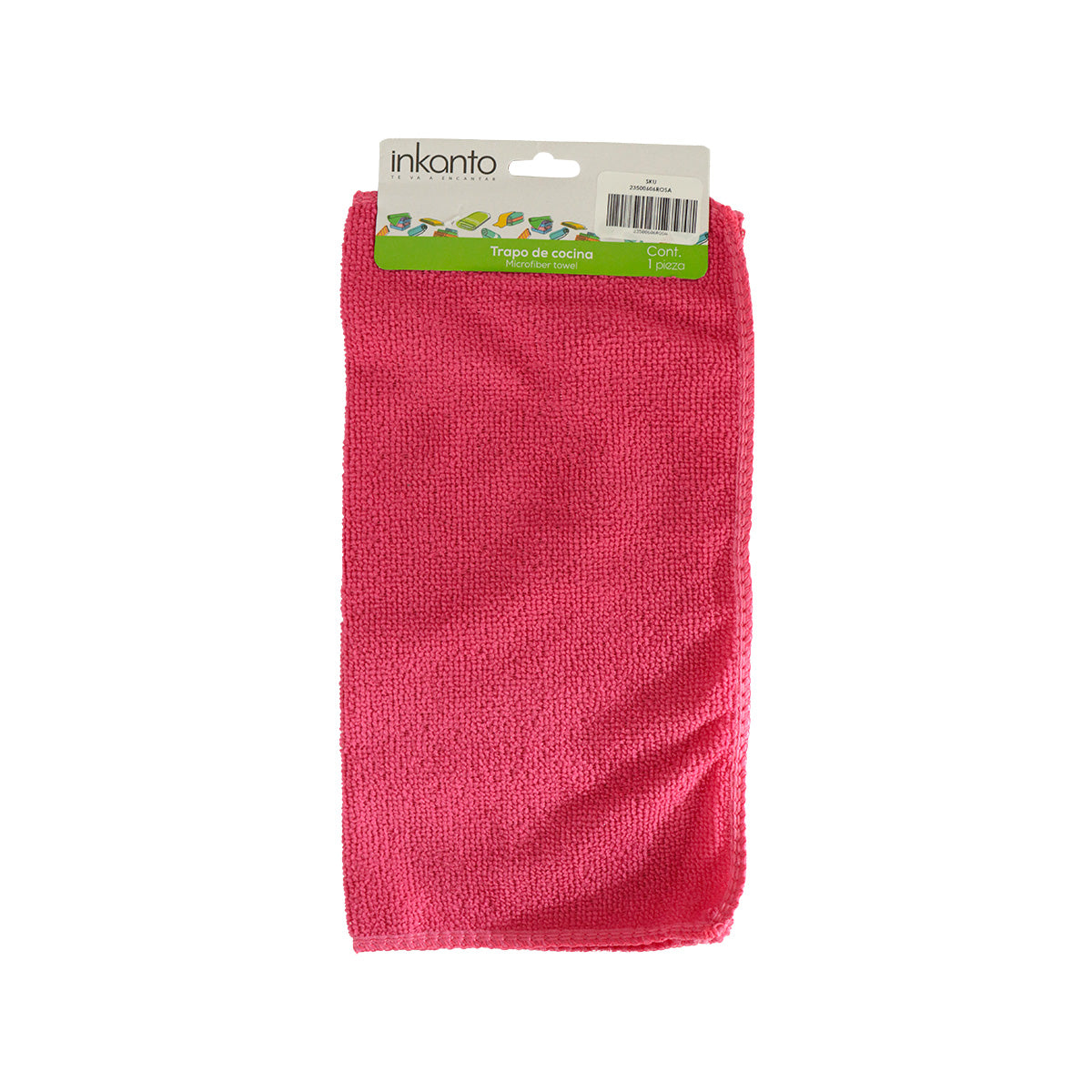 Toalla Microfibra Rosa 30 x 30 cm