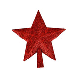 Estrella de Árbol, Color Rojo, Glitter