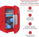 Mini Refrigerador RCA Rojo