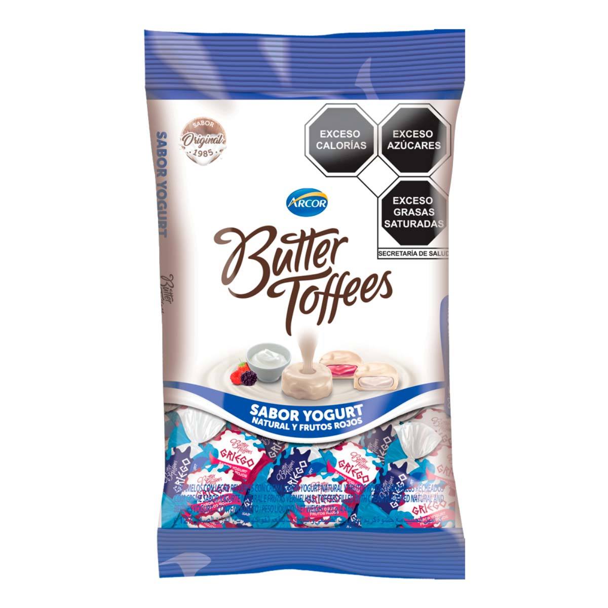 Butter Toffees Arcor  Sabor Yogurt Natural y Frutos Rojos 126g