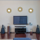 Set de 2 Espejos y 1 Reloj de Pared Inkanto