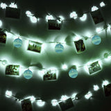 Set de 5 Luces Bola Craquelada color Azul