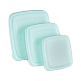 Inkanto Set de 3 Herméticos Cuadrados tapa color Menta
